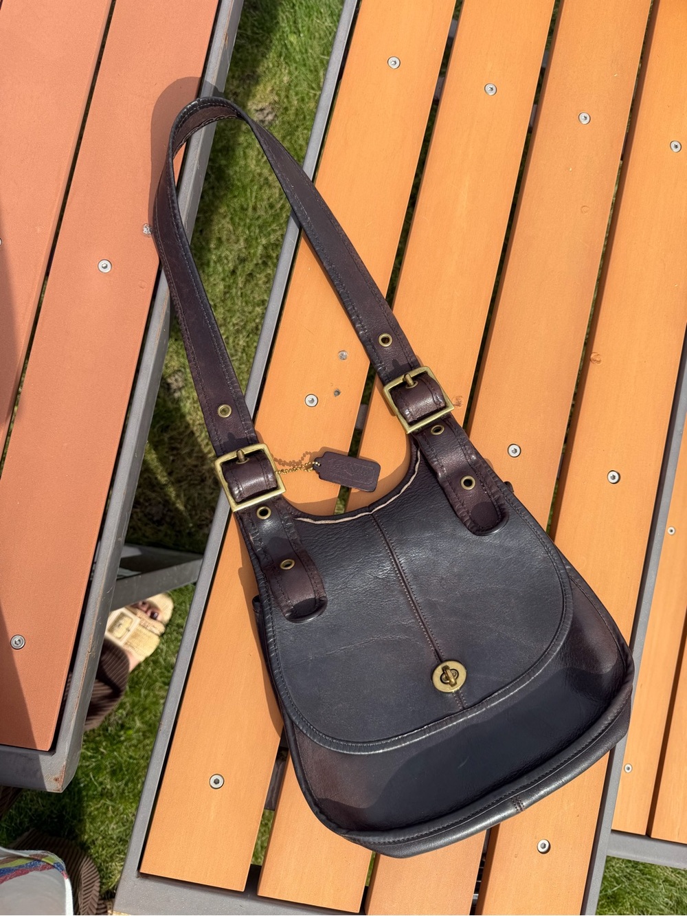 Vintage Coach Crescent 9235 Mocha Brown Pre-Creed 1970s NYC - Picture 7 of 16